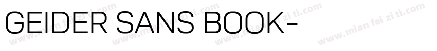 GEIDER SANS BOOK字体转换